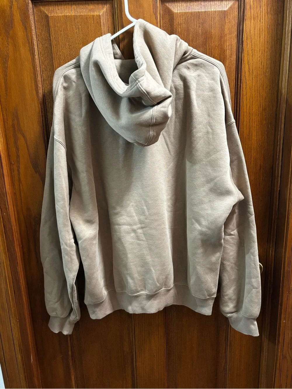 Jordan Brooklyn Fleece Oversized Graphic Pullover Hoodie - Hemp Tan - Sz S.